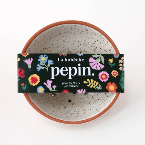 Bobèche 🌸 Weiß gesprenkelt