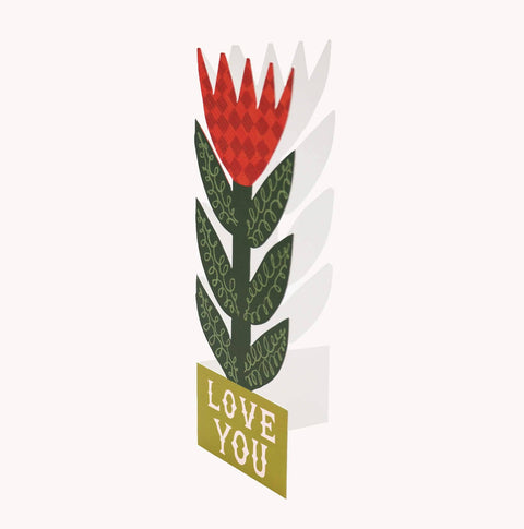 Schachbrettblume – Aufstellkarte „Love you“