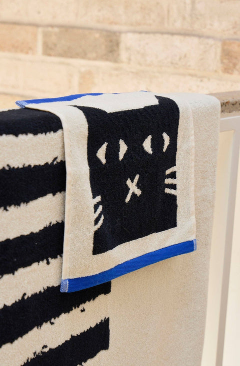 Faule Katze Mini-Handtuch