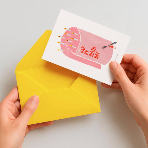 Rosa Torte | Mini-Kunstdruck A6