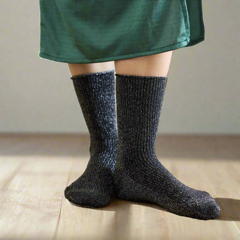 KLUE Glitter-Socken | Grau