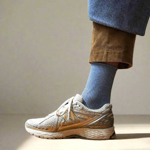 KLUE Glitter-Socken | Mineralblau