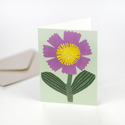 Mini-Klappkarte Lila Blume