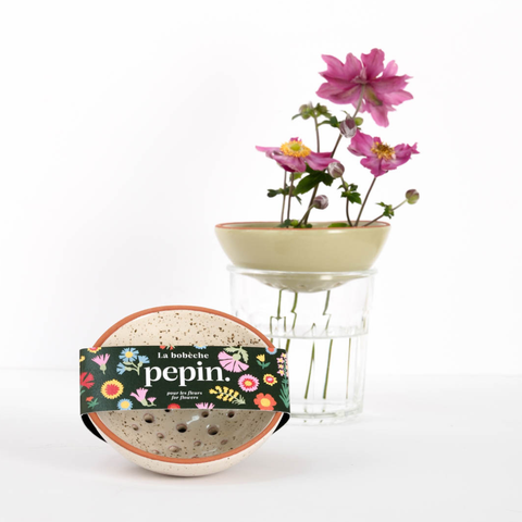 Bobèche 🌸 Weiß gesprenkelt