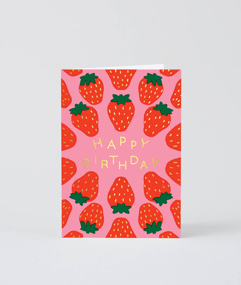 Klappkarte Erdbeeren