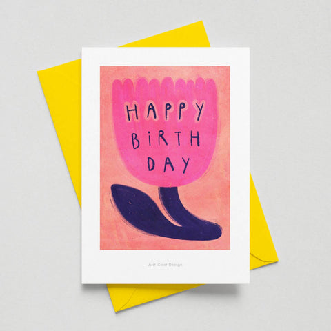 Rosa Tulpe | Mini-Kunstdruck A6