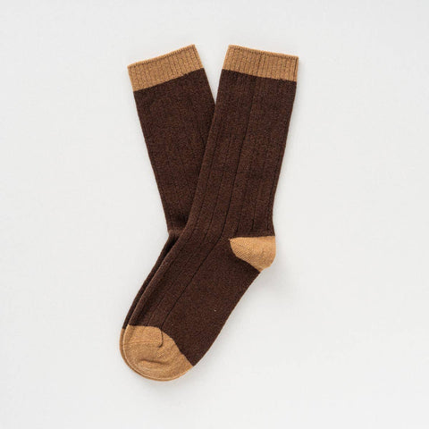 Socken Merinowolle | Braun-Karamell