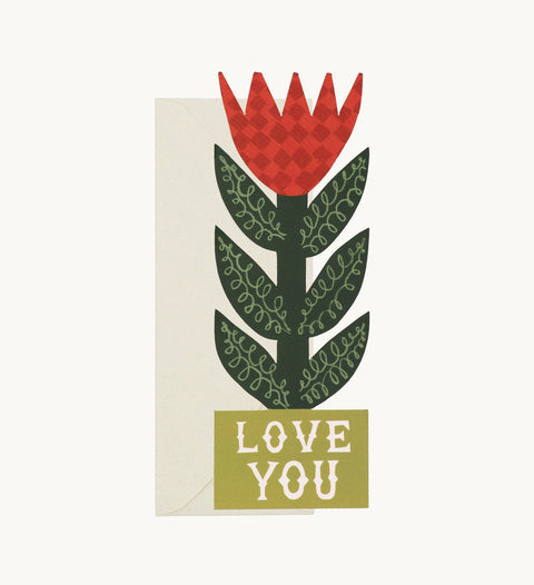 Schachbrettblume – Aufstellkarte „Love you“