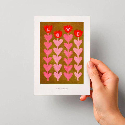 Love Flowers | Mini-Kunstdruck A6