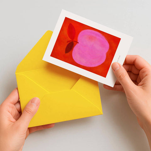 Rosa Apfel | Mini-Kunstdruck A6