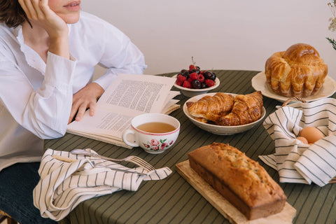 Geschirrtuch mit Streifen