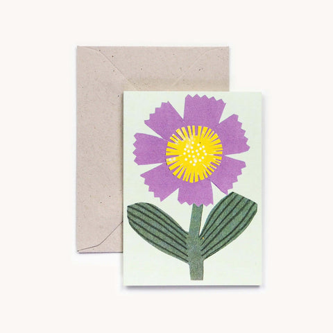 Mini-Klappkarte Lila Blume