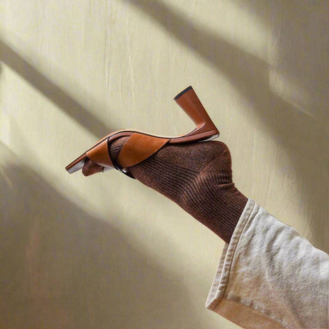 KLUE GlitterSocken | Camel