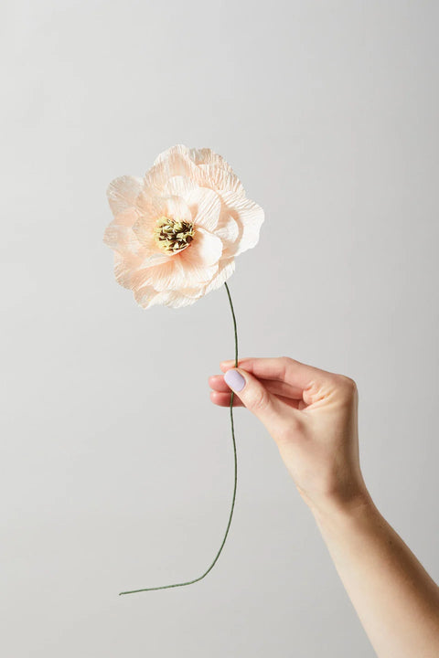 Paper Flower Poppy | Nude