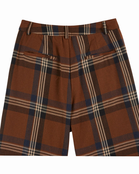 Wideleg Hose Karo / Braun