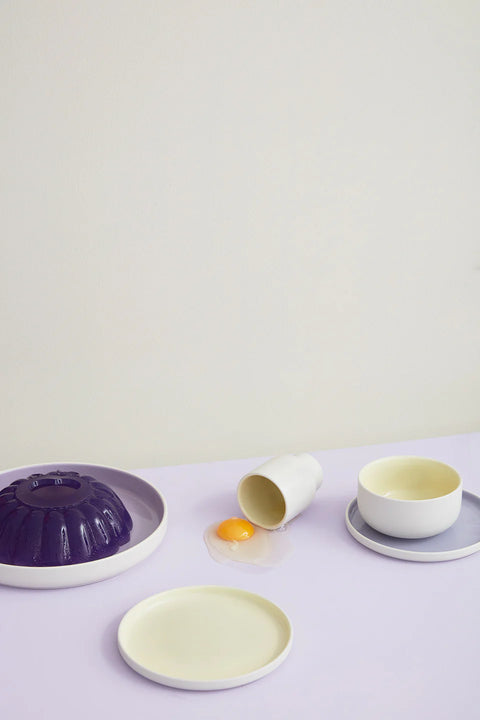 Plate Medium 2er-Set | Ivory/Yellow