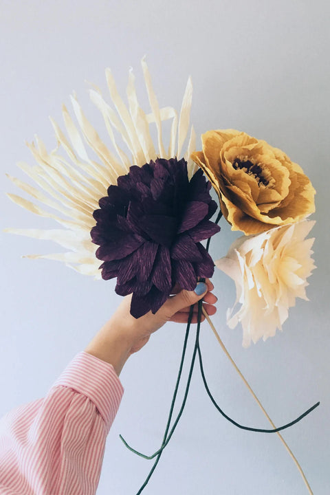 Paper Flower Grand Dahlia | Sand