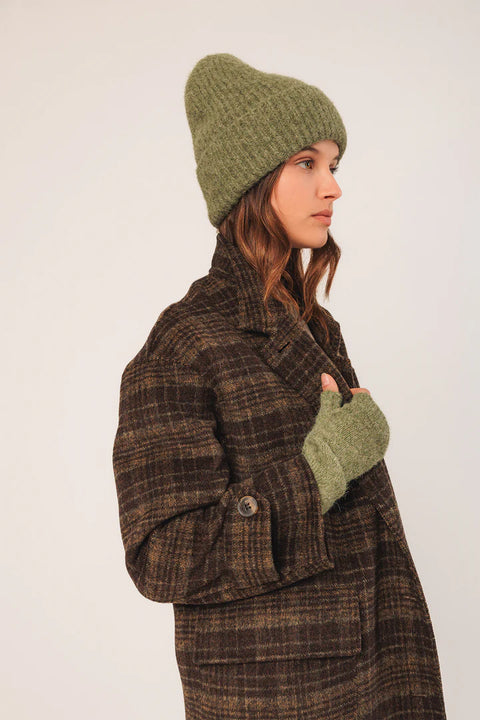 INDI&COLD Wool Check Coat