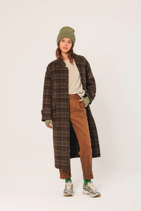 INDI&COLD Wool Check Coat