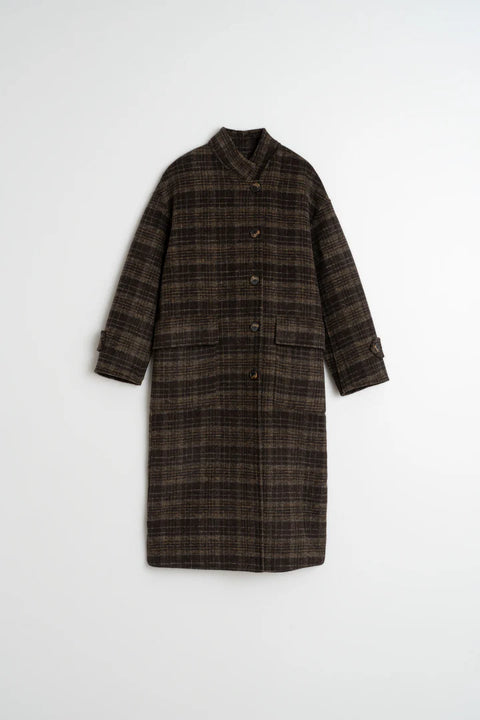 INDI&COLD Wool Check Coat
