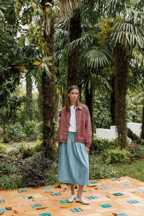 INDI&COLD Pleated Denim Skirt