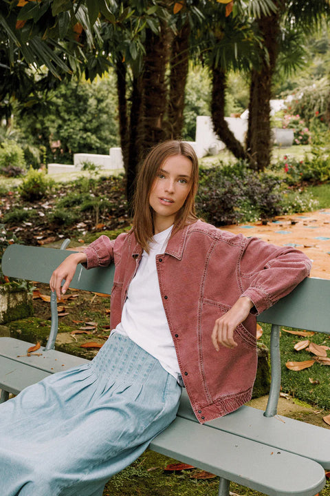 INDI&COLD Pleated Denim Skirt
