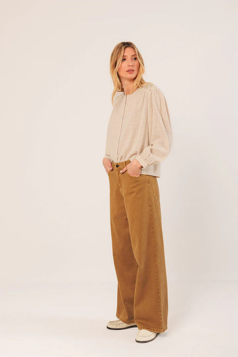 INDI&COLD Embroidered Boxy Shirt