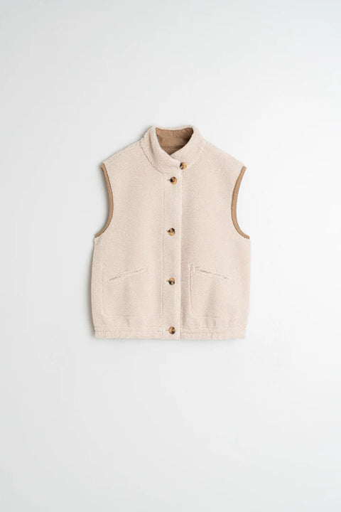 INDI&COLD Reversible Teddy Vest / Beige