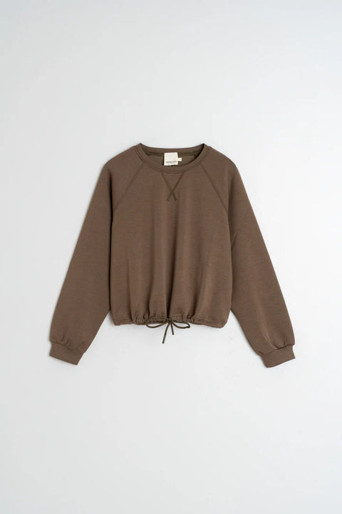 INDI&COLD Adjustable Waist Sweatshirt Olive
