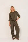 INDI&COLD Wide Leg Pants Olive