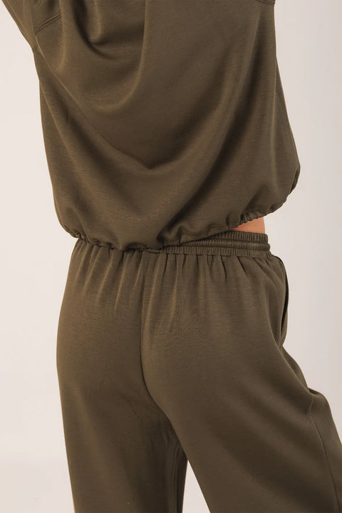INDI&COLD Wide Leg Pants Olive