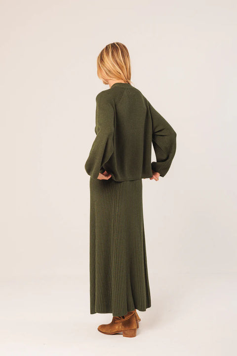 INDI&COLD Ribbed Knit Sweater / Olive