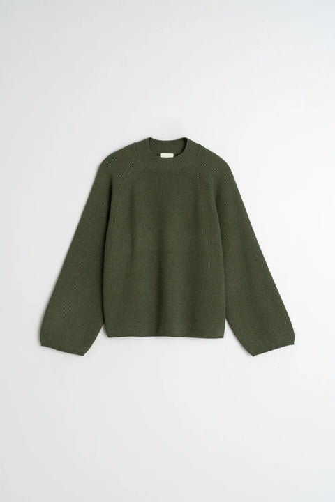 INDI&COLD Ribbed Knit Sweater / Olive