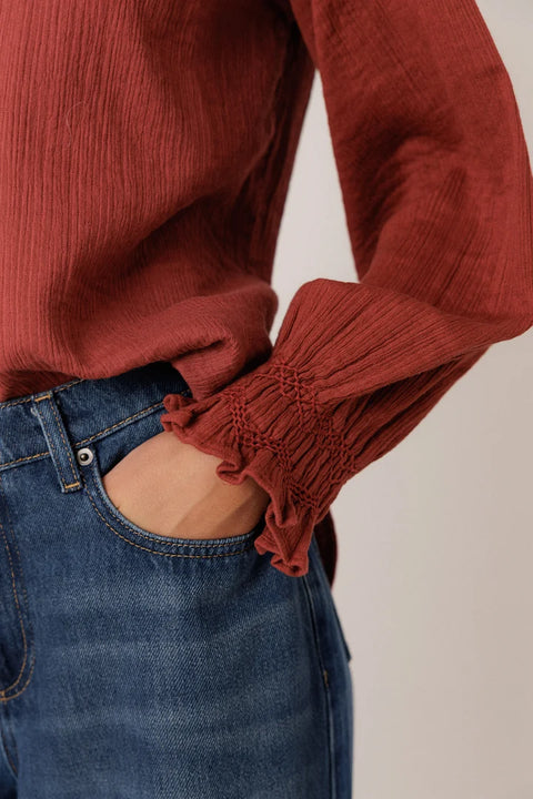 FW26 Bluse Musselin Rot