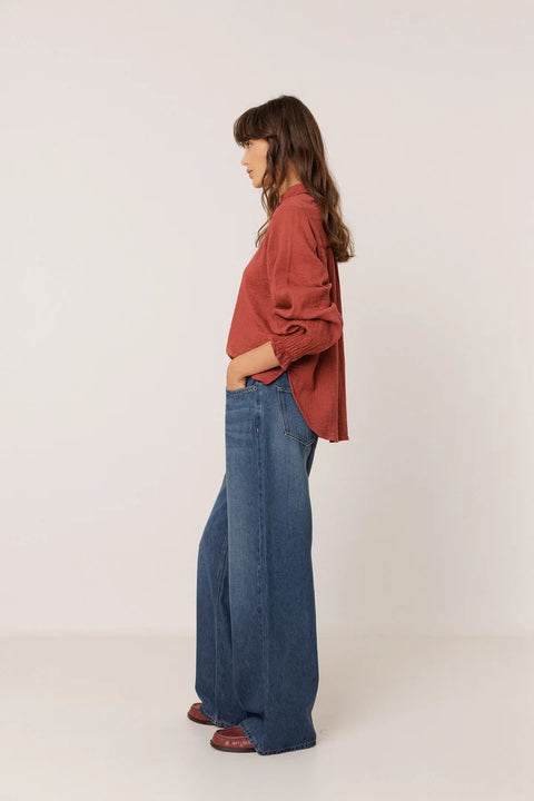 FW26 Bluse Musselin Rot