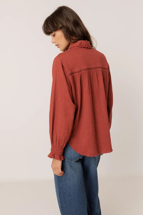 FW26 Bluse Musselin Rot