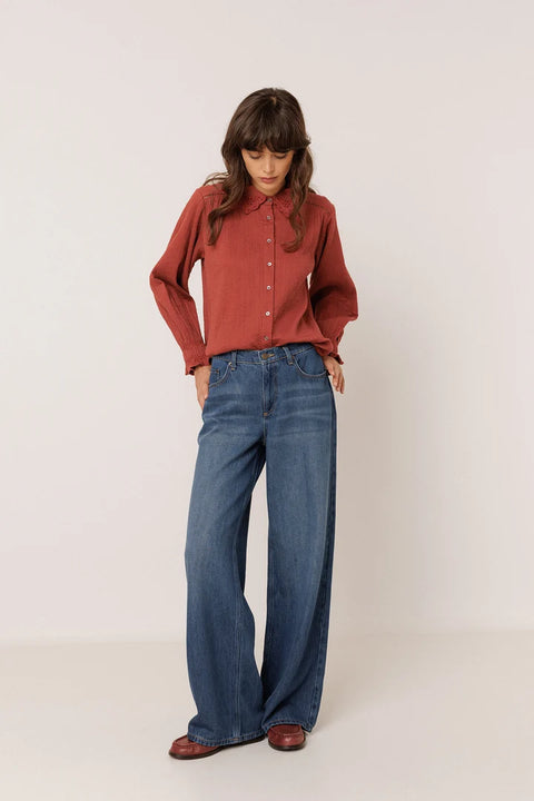 FW26 Bluse Musselin Rot