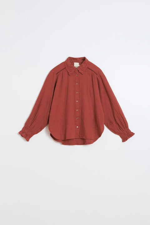 FW26 Bluse Musselin Rot