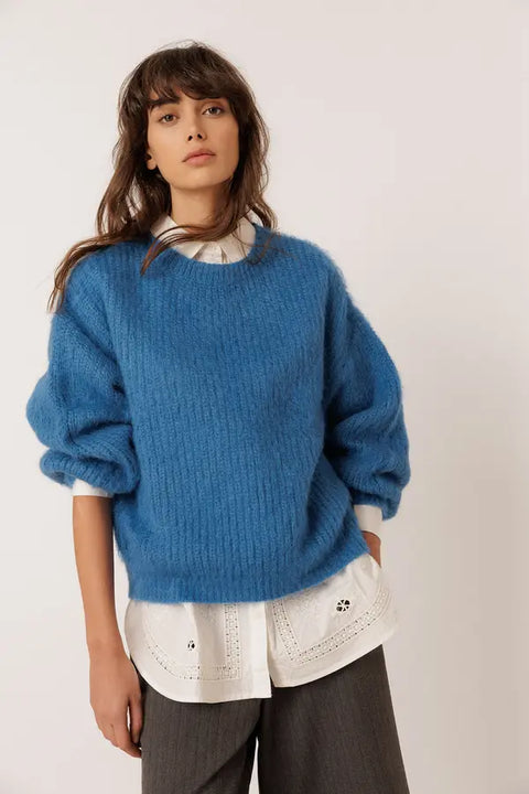 FW26 Maxi-Hemdbluse Stickerei