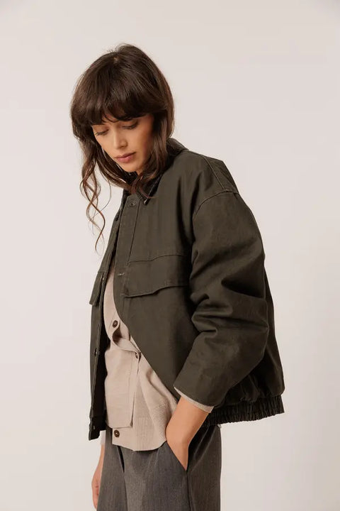 FW26 Kurze Baumwolljacke