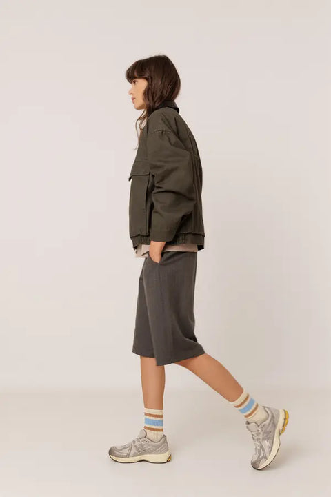 FW26 Kurze Baumwolljacke