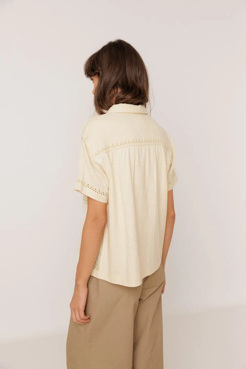 FW26 Bluse Musselin kurzarm