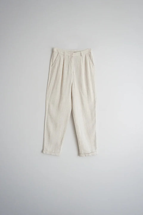 Leinenhose Beige