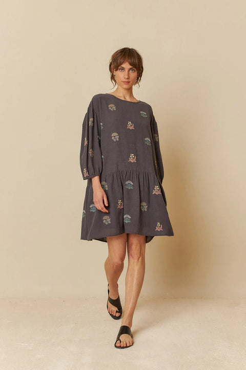 INDI&COLD Kleid bestickt