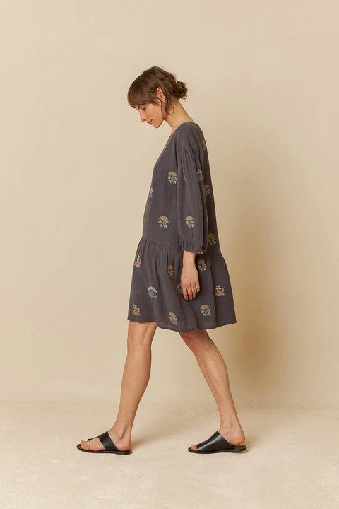 INDI&COLD Kleid bestickt
