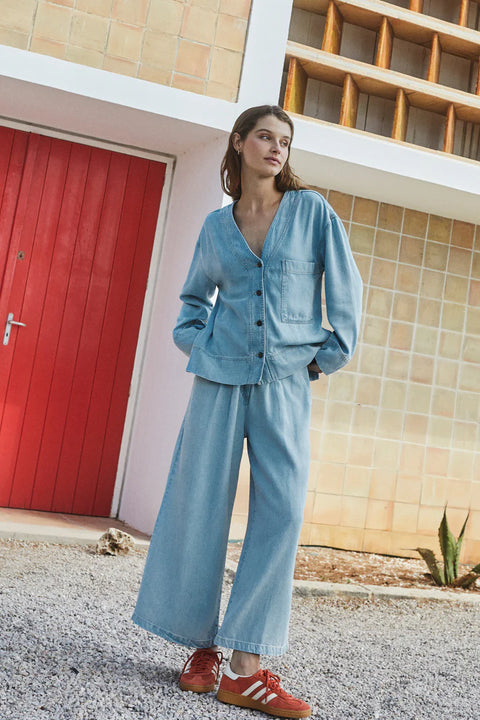 INDI&COLD Denim-Effect Pants