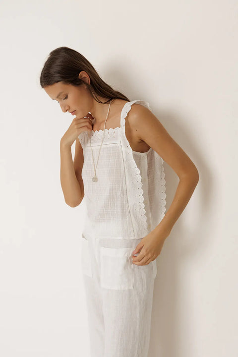 SS26 Spitzen-Trägertop