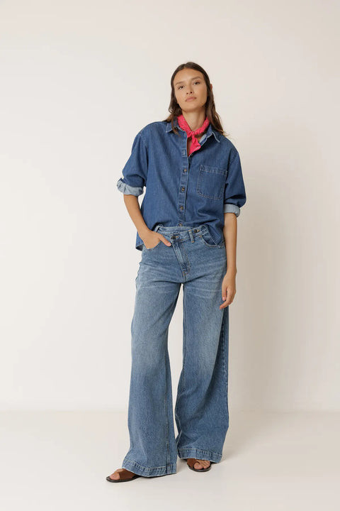SS26 Tuch mit Blockprint