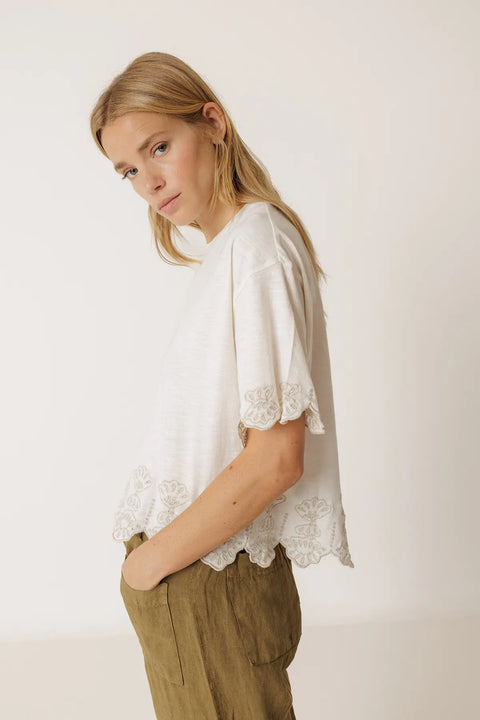 SS26 Boxy Shirt mit Spitze