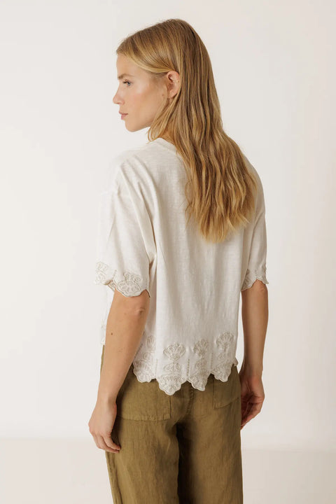 SS26 Boxy Shirt mit Spitze